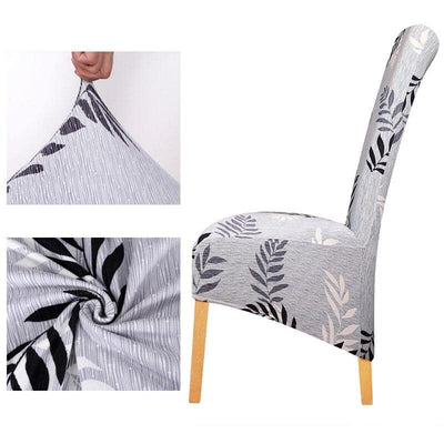 Suurikokoinen Vaaleanharmaa Kuviollinen Tuolinpäällinen