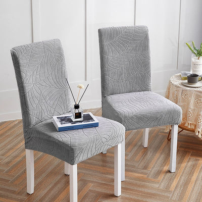 Vedenpitävä Tuolinpäällinen Leaf Vaaleanharmaa