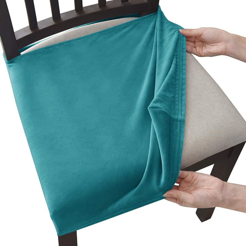 Turkoosi Blue Velvet Tuolin Istuinsuoja