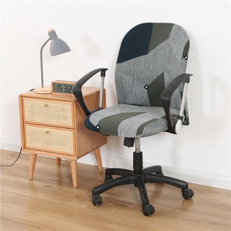 Harmaa Ja Khaki Toimistotuolin Päällinen