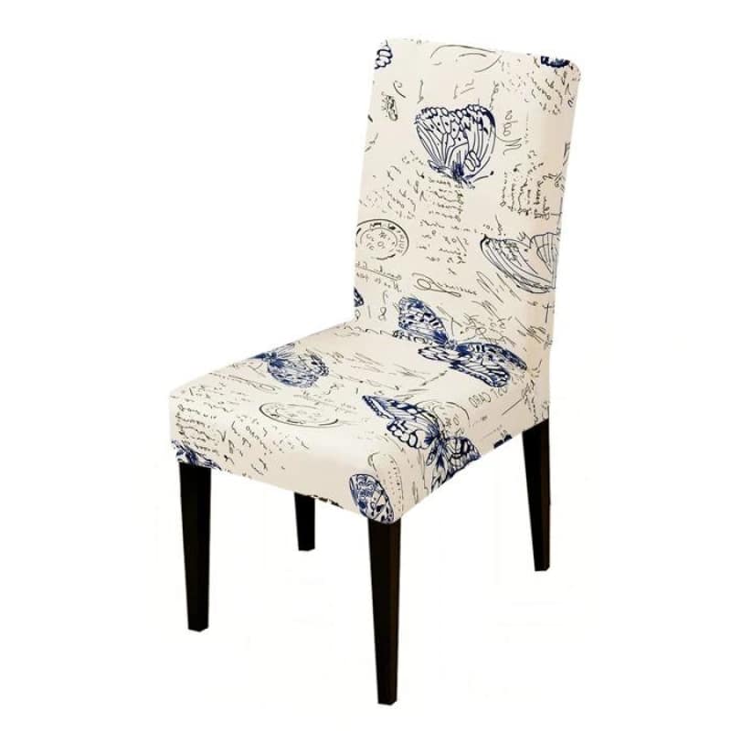 Valkoinen Tuolinpäällinen Perhosilla