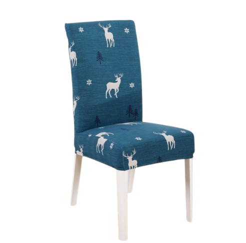 Blue Christmas Deer Tuolinpäällinen