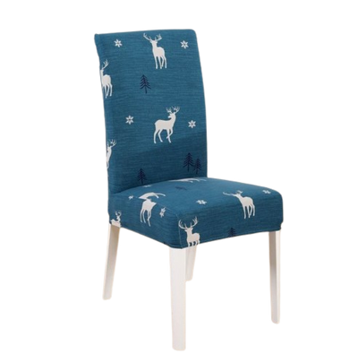 Blue Christmas Deer Tuolinpäällinen