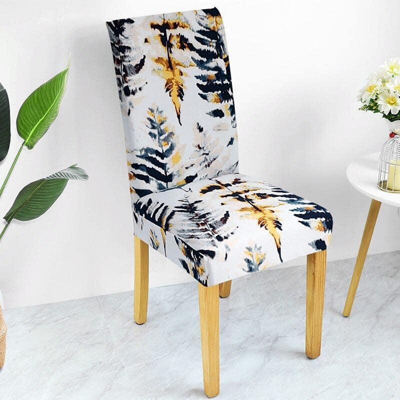 Valkoinen Kukkainen Tuolinpäällinen