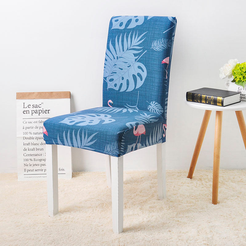 Kukkainen Tuolin Päällinen (Sini-Vaaleanpunainen)