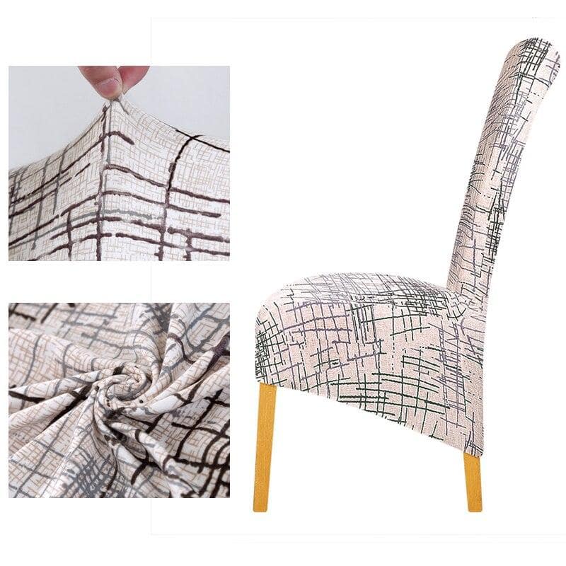 Suurikokoinen Harmaa Kuviollinen Tuolinpäällinen