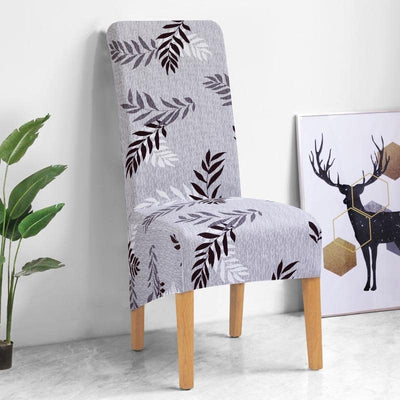 Suurikokoinen Vaaleanharmaa Kuviollinen Tuolinpäällinen