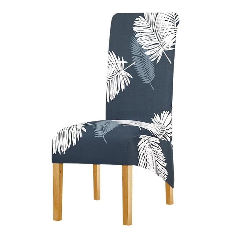 Suurikokoinen Harmaa Tuolinpäällinen Valkoisilla Höyhenillä