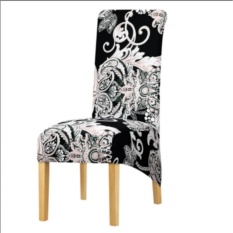 Suurikokoinen Mustavalkoinen Tuolinpäällinen