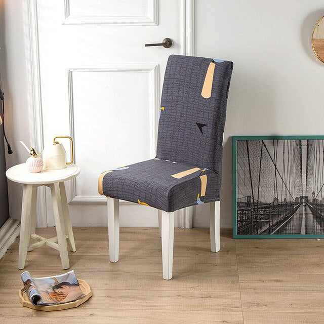 Harmaa Tuolinpäällinen Oranssilla Kuviolla