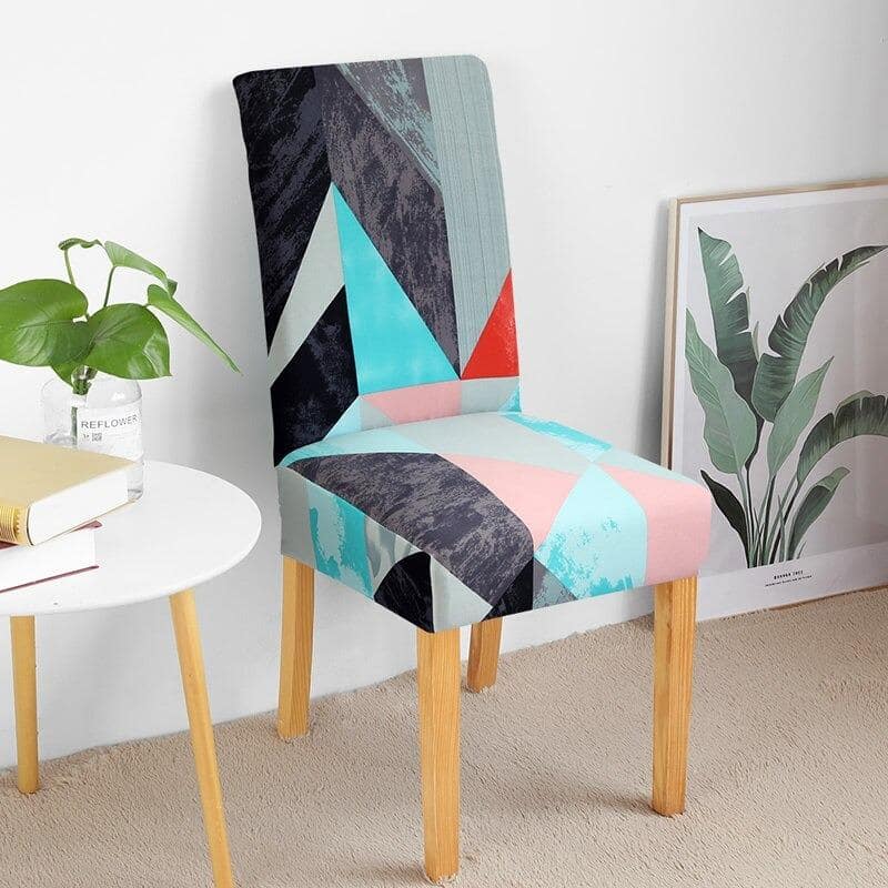 Harmaa, Taivaansininen Ja Vaaleanpunainen Tuolinpäällinen