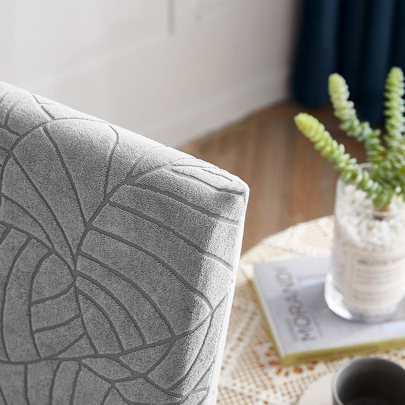 Vedenpitävä Tuolinpäällinen Leaf Vaaleanharmaa