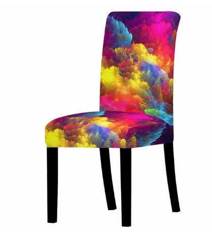 Vaaleanpunainen Värikäs Marmoroitu Tuolinpäällinen