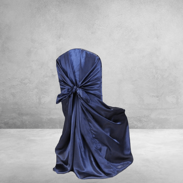 Keskiyönsininen Satiininen Häätuolin Päällinen