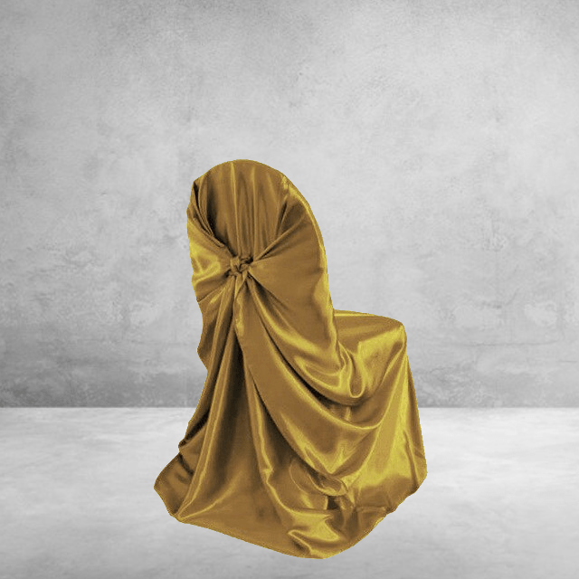 Kultainen Satiininen Häätuolin Päällinen