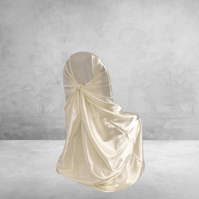 Ecru-Satiini Häätuolin Päällinen