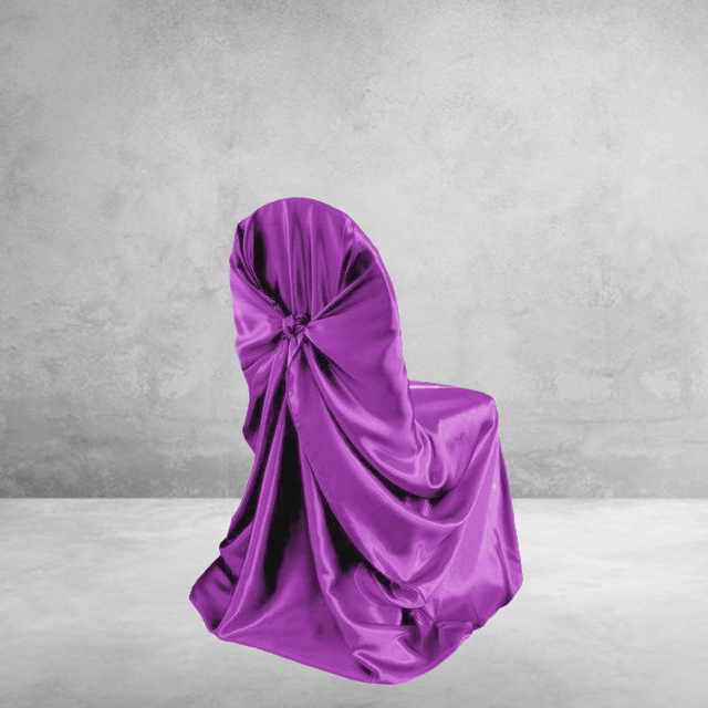 Violetti Satiininen Häätuolin Päällinen