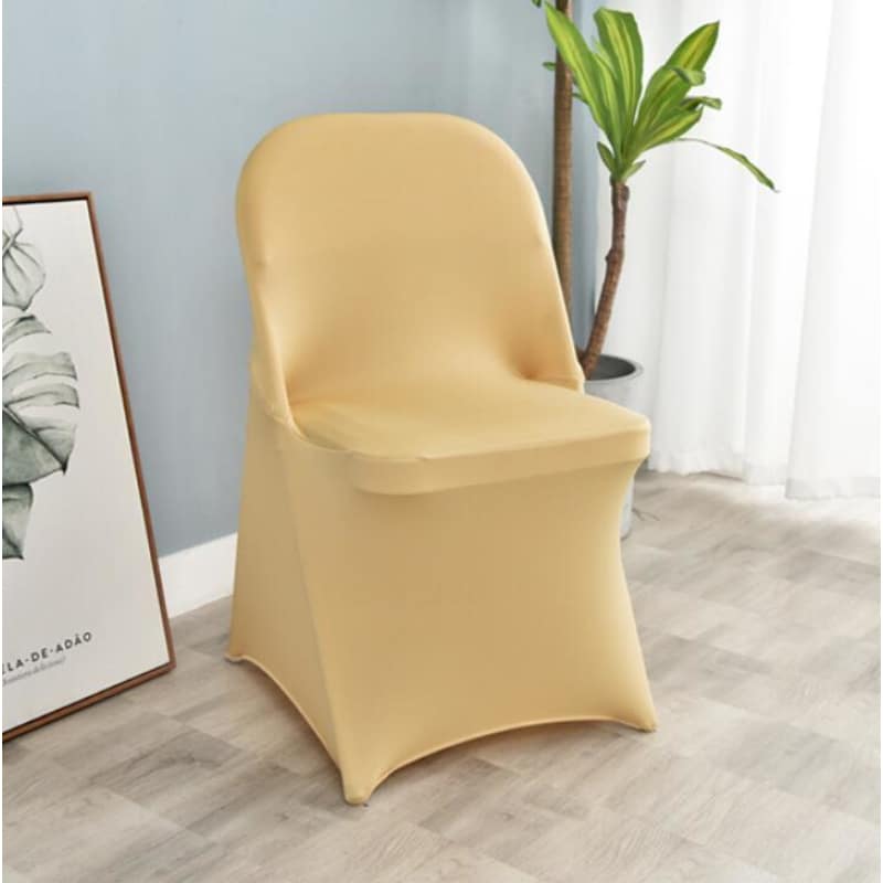 Beige Häät Kokoontaitettava Tuolin Päällinen