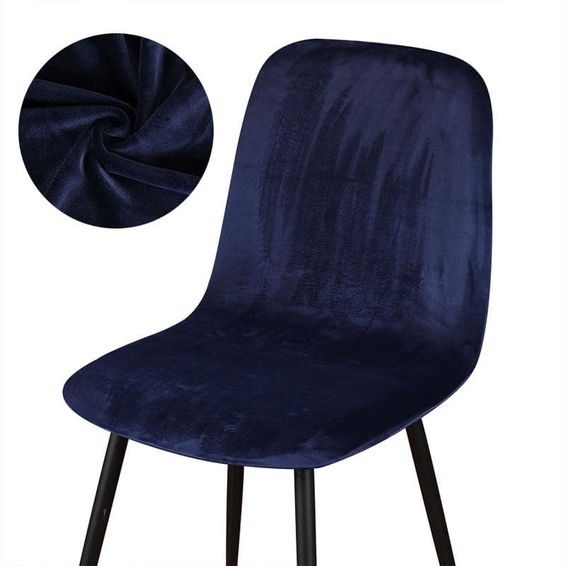 Skandinaavinen Tuolinpäällinen Velvet Navy Blue