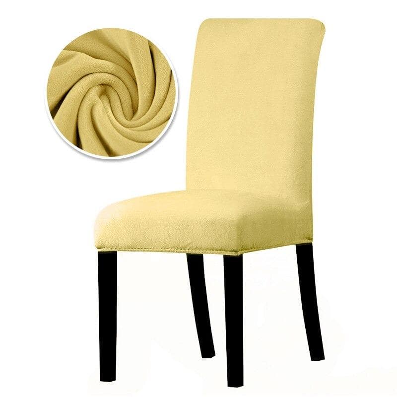 Keltainen Velvet Tuolinpäällinen