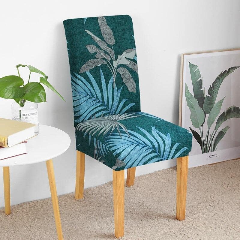 Vihreä Tuolinpäällinen Sinisillä Kukilla