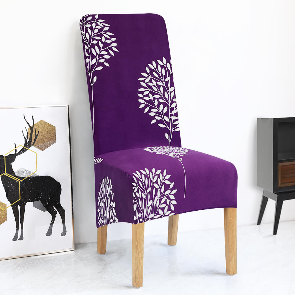 Xl Violetti Kukkainen Tuolinpäällinen