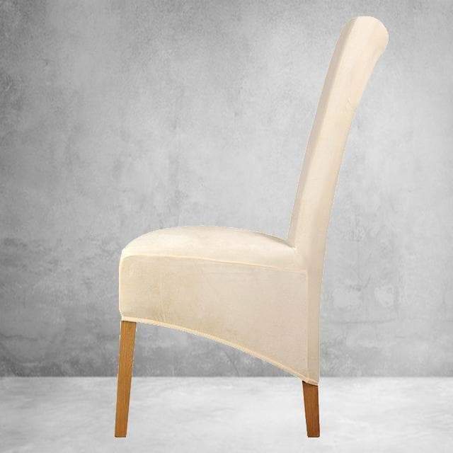 Xl Velvet Tuolinpäällinen Beige Ecru