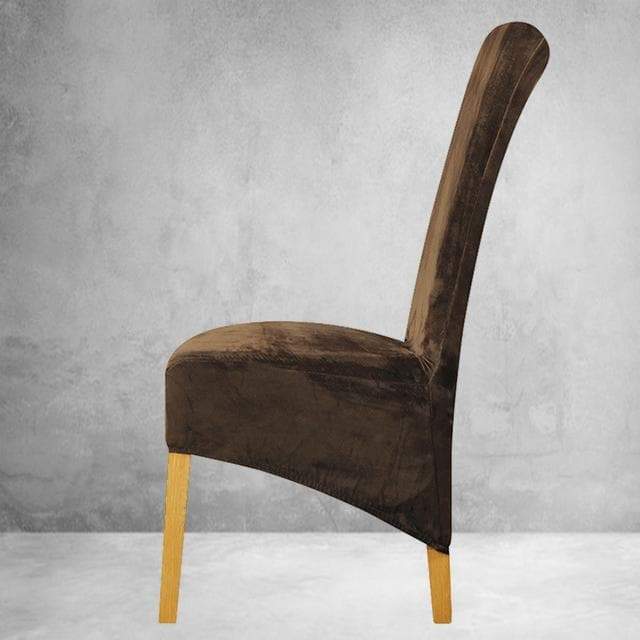 Coffee Brown Velvet Xl Tuolinpäällinen