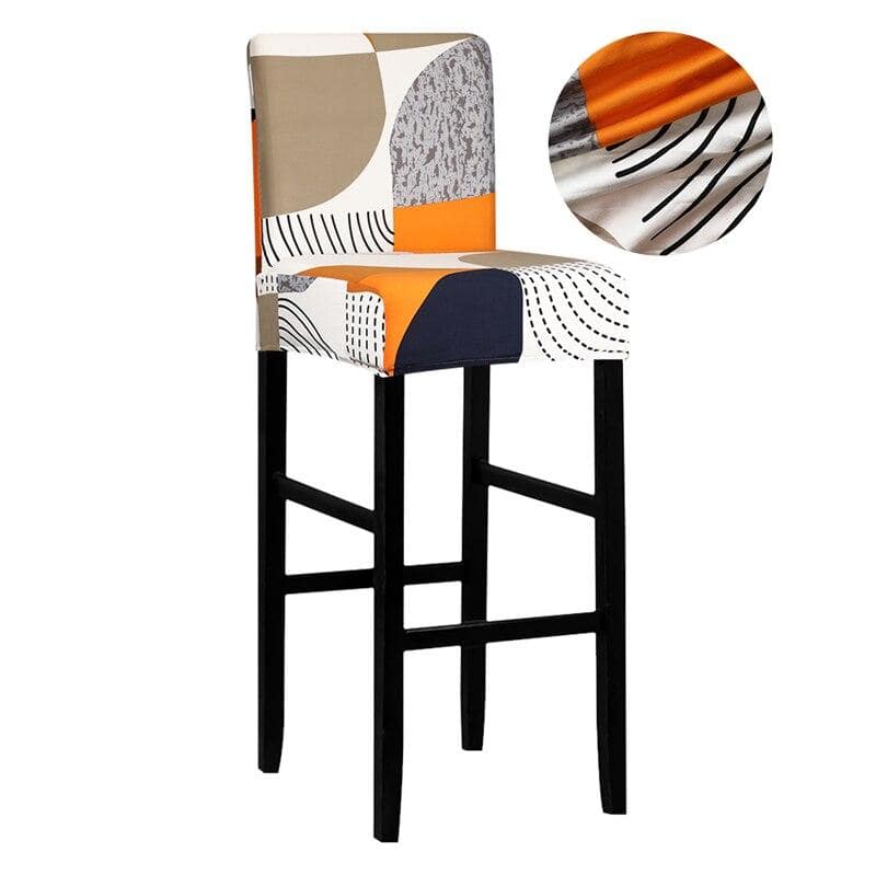 Valkoinen, Beige Ja Oranssi Baarijakkaran Kansi