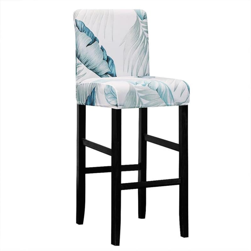 Valkoinen Ja Sininen Baarijakkaran Suojus