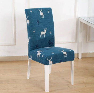 Blue Christmas Deer Tuolinpäällinen