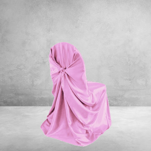 Vaaleanpunainen Satiininen Häätuolin Päällinen